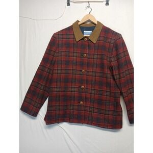Vintage Pendleton Wool Plaid Jacket Blazer Holiday Sustainable Womens Large